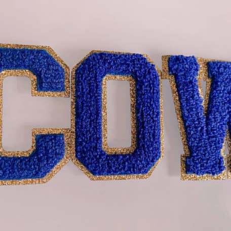 2.35 inch Iron on letters, Royal Blue, Chenille Letter for wholesale by Chicbaby LLC