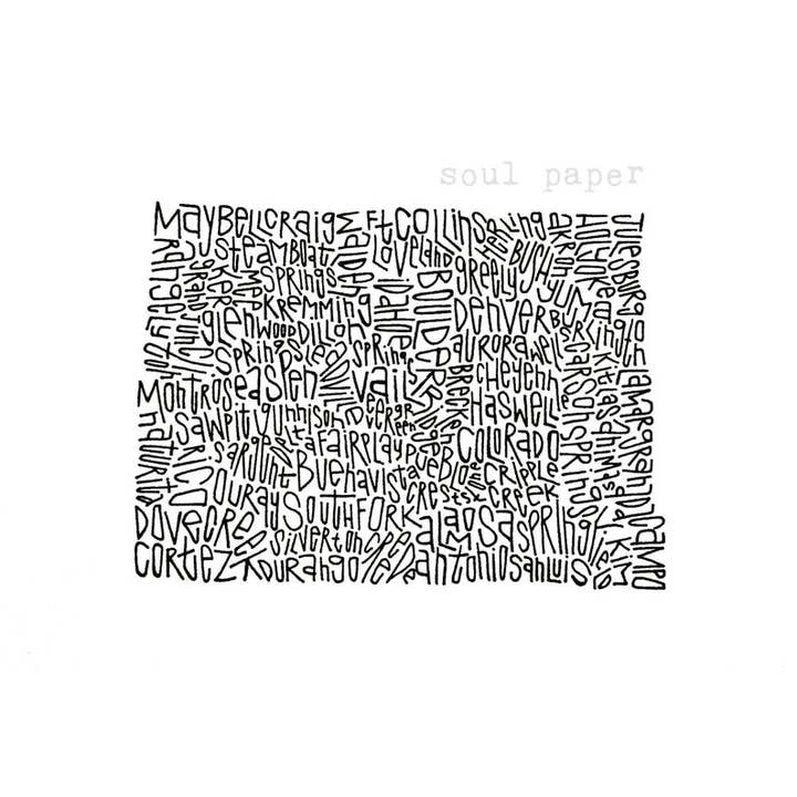 Colorado Karta för wholesale av Soul Paper