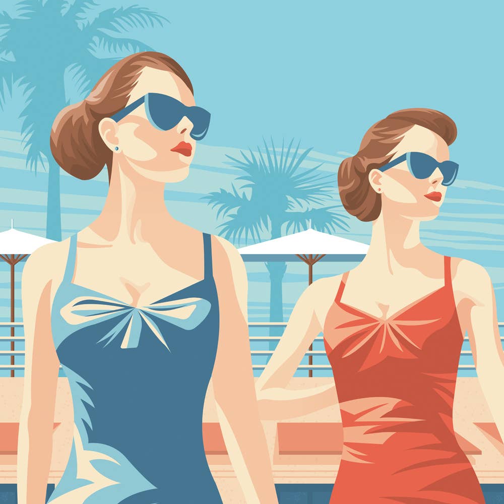 Olahoop Travel Posters - Wholesale Poster - French Riviera Travel Poster - Ladies3