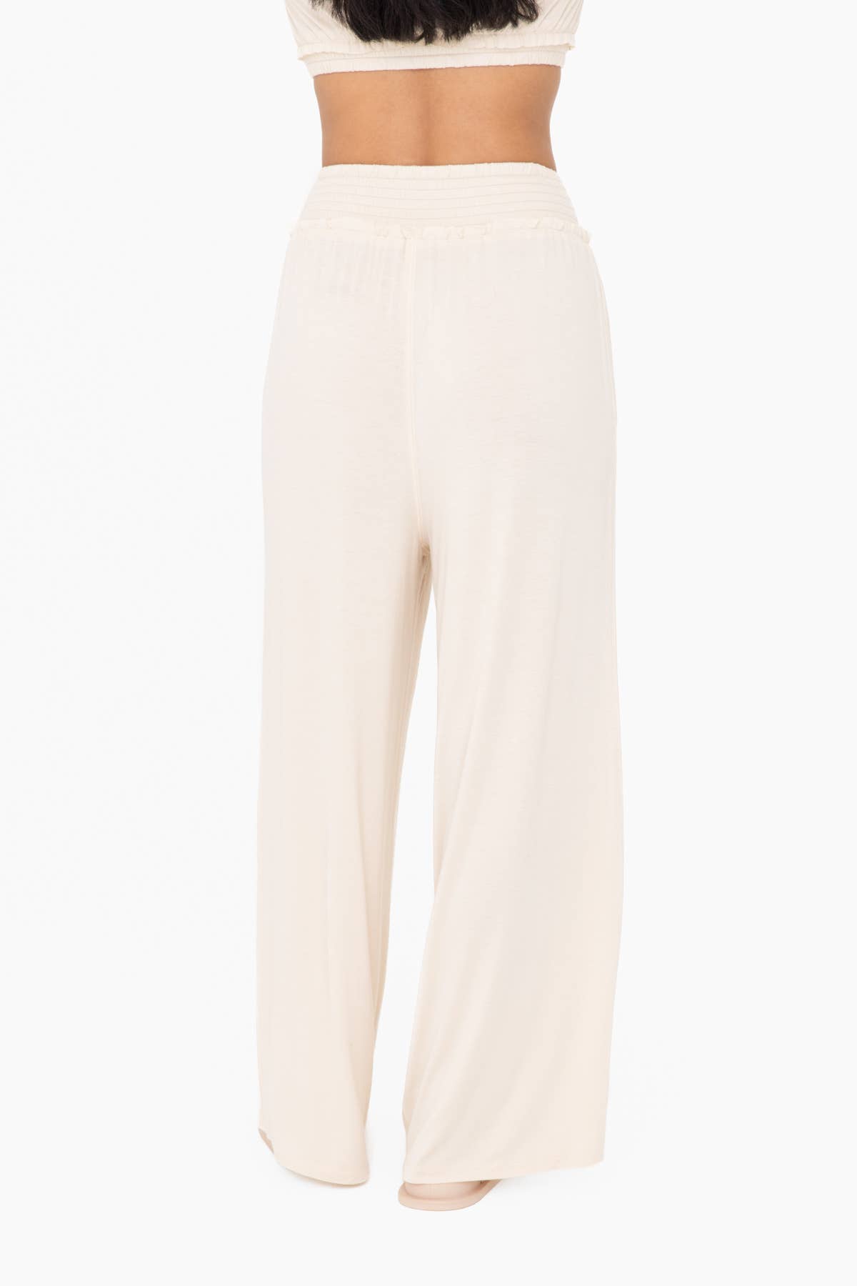 Mono B - Wholesale Pants - Women's - Smocked Waist Wide-Leg Pants6