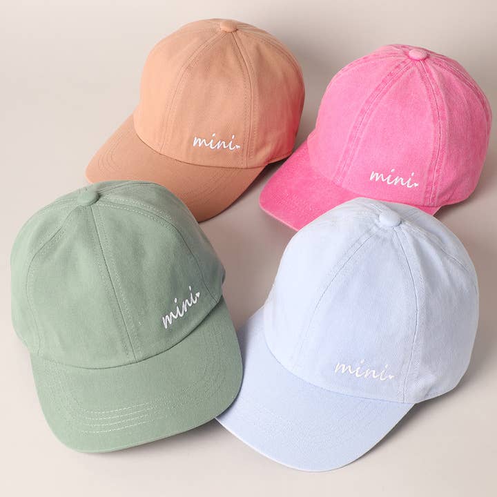 Fashion City - Wholesale Baseball Cap - Kids - Kids Mini Embroidered Letters Baseball Cap1