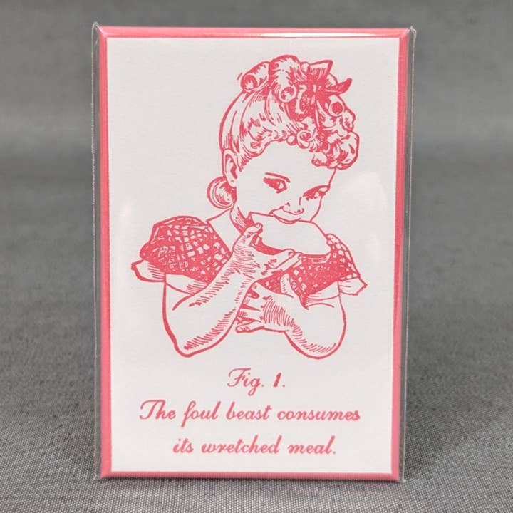 Foul Beast förbrukar sin eländiga måltid | Absurd humor för wholesale av Rx Letterpress