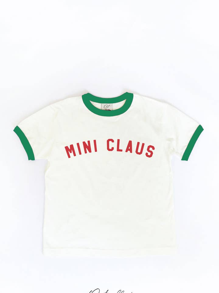 MINI CLAUS Toddler Unisex Ringer Top   for wholesale by OAT COLLECTIVE