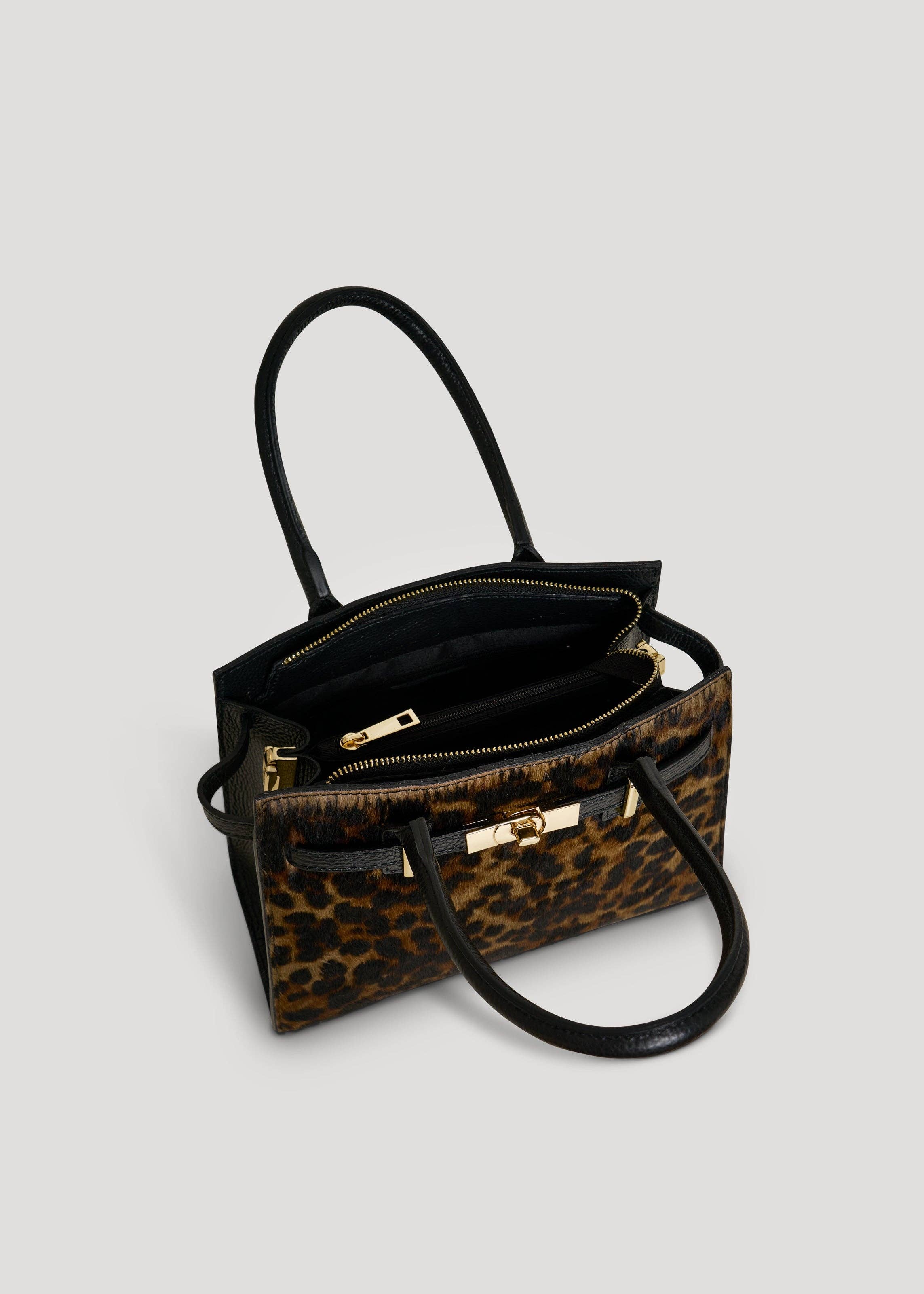 Voemièn - Venta al por mayor Bolso con asas - Mujer - Bolso Edición Limitada Grace en Piel de Potro con Estampado de Leopardo5