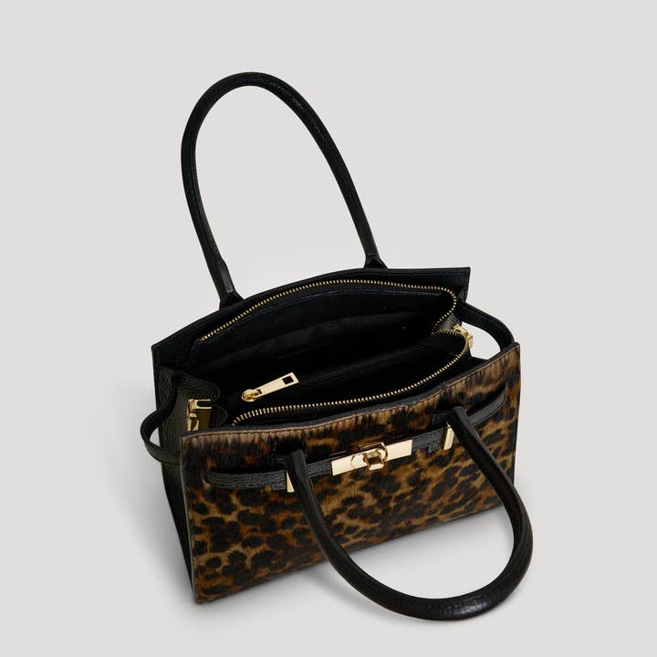 Voemièn - Wholesale Top Handle Bag - Women's - Grace Limited Edition Bag in Leopard Calf Hair Leather5