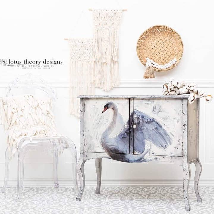 Mint by Michelle - Wholesale Craft supplies - White Swan Mint Decoupage Paper6