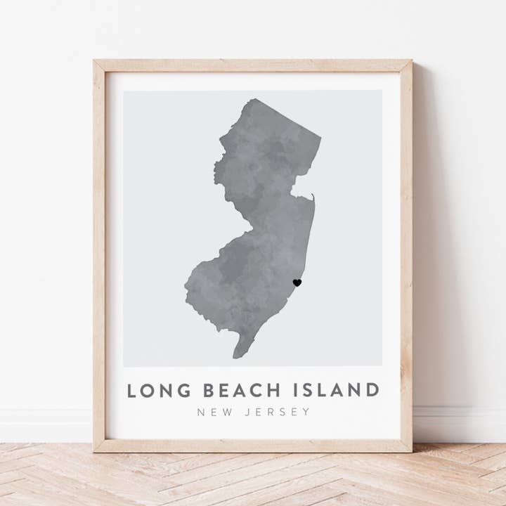 Long Beach Island, New Jersey Map for wholesale by Backstory Map Co.