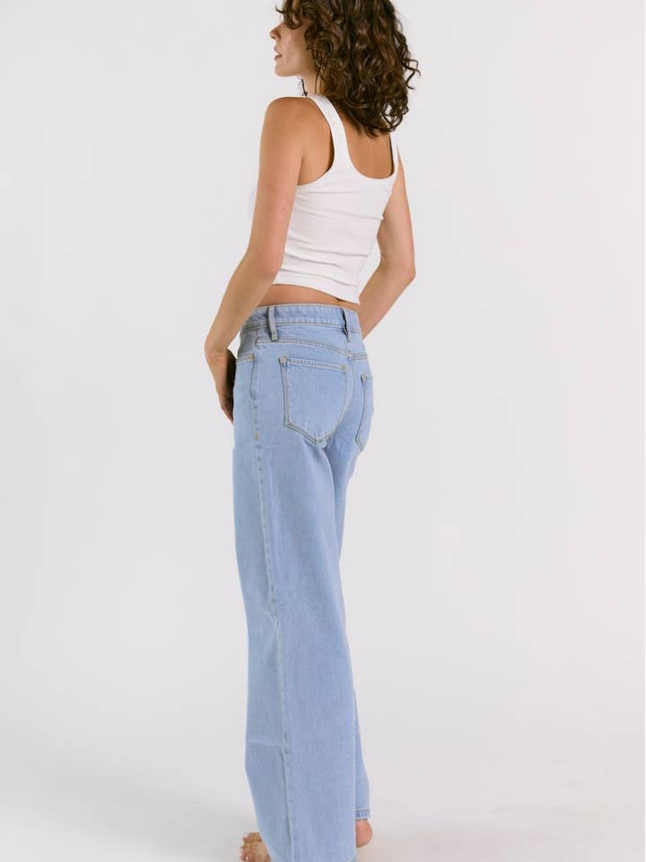 Porter Blue Apparel - Wholesale Jeans - Women's - REBEL WIDE LEG IN NOA WASH3
