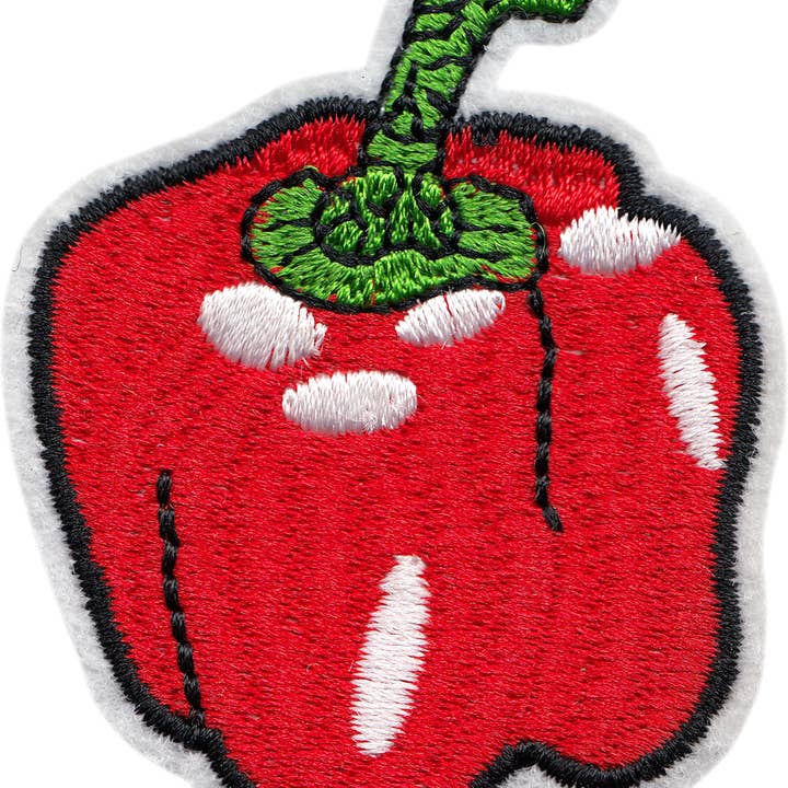 Patch - 2.38" Red Bell Pepper - Food Vegetable Chef Healthy for wholesale by Square Deal Recordings & Supplies