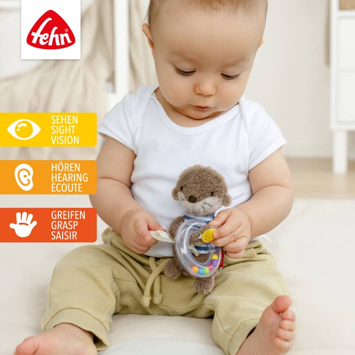 Fehn - Wholesale Handheld Rattle - Baby - Rasselring Otter - Greifling/Motor skills toys