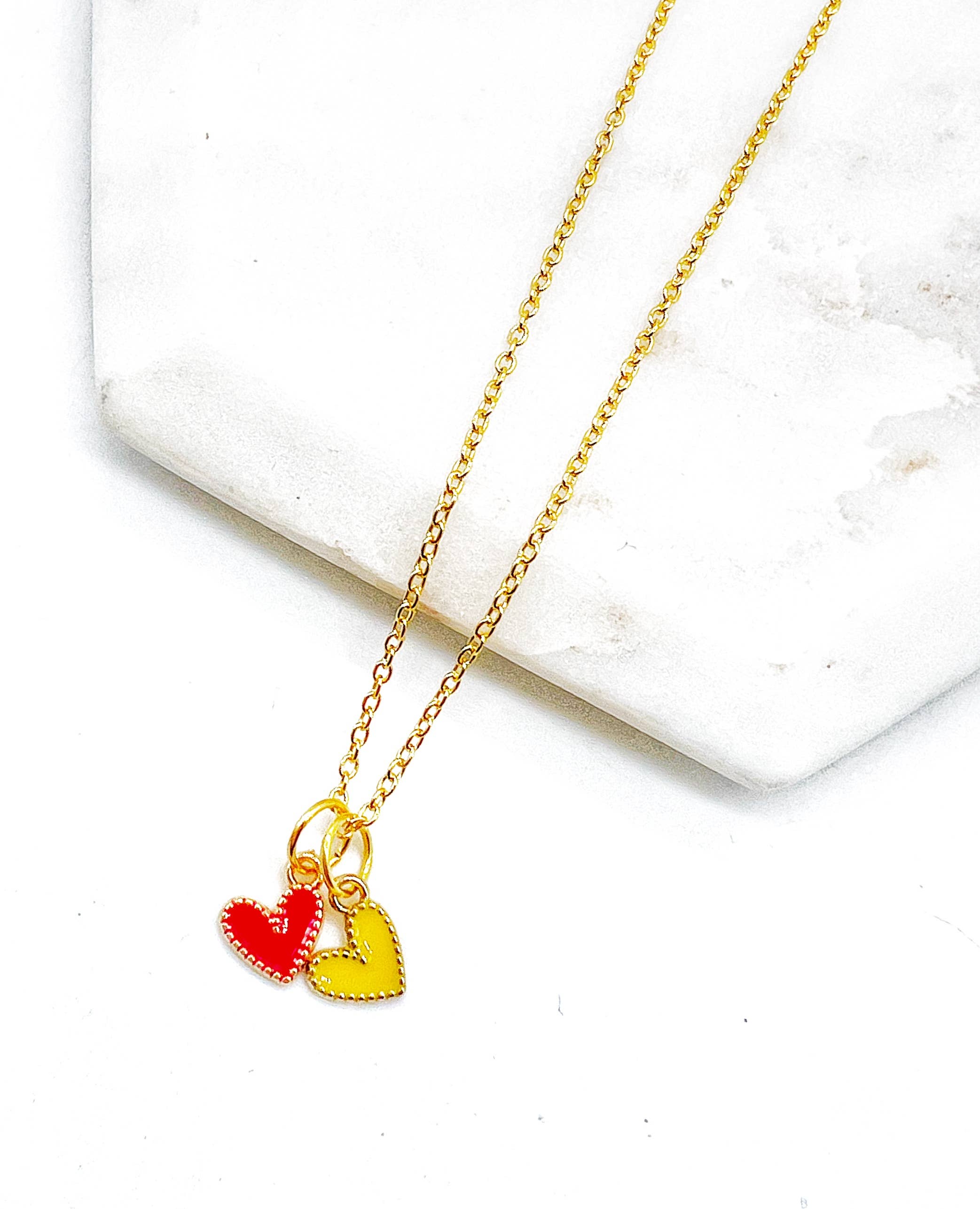 Baubles by B - Wholesale Pendant/Charm Necklace - Red Yellow Chiefs Heart KC Charm Necklace Kansas City10
