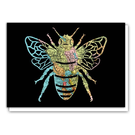Granny Panty Designs – wholesale Vardagliga hälsningskort – Åh, Honey - Bay Area Honey Bee Karta konstkort0