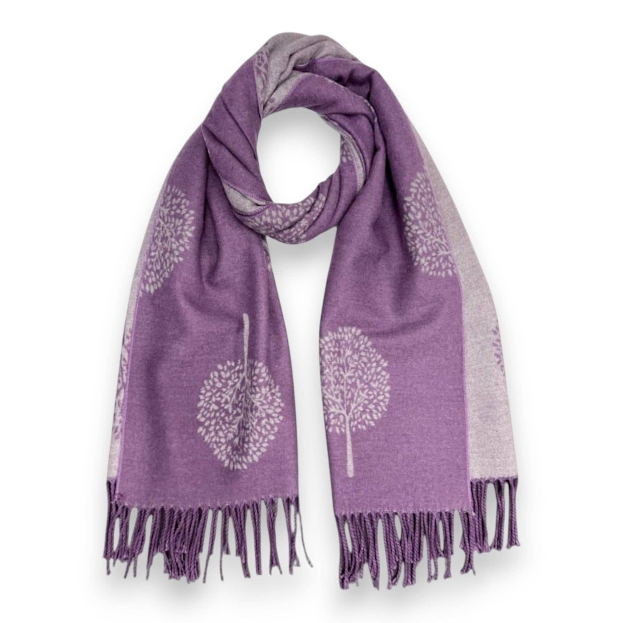 Lili Scarves (US Duty Free) – wholesale Scarf – Women's – Tree of Life Print Cashmere Blend Winter Scarf6