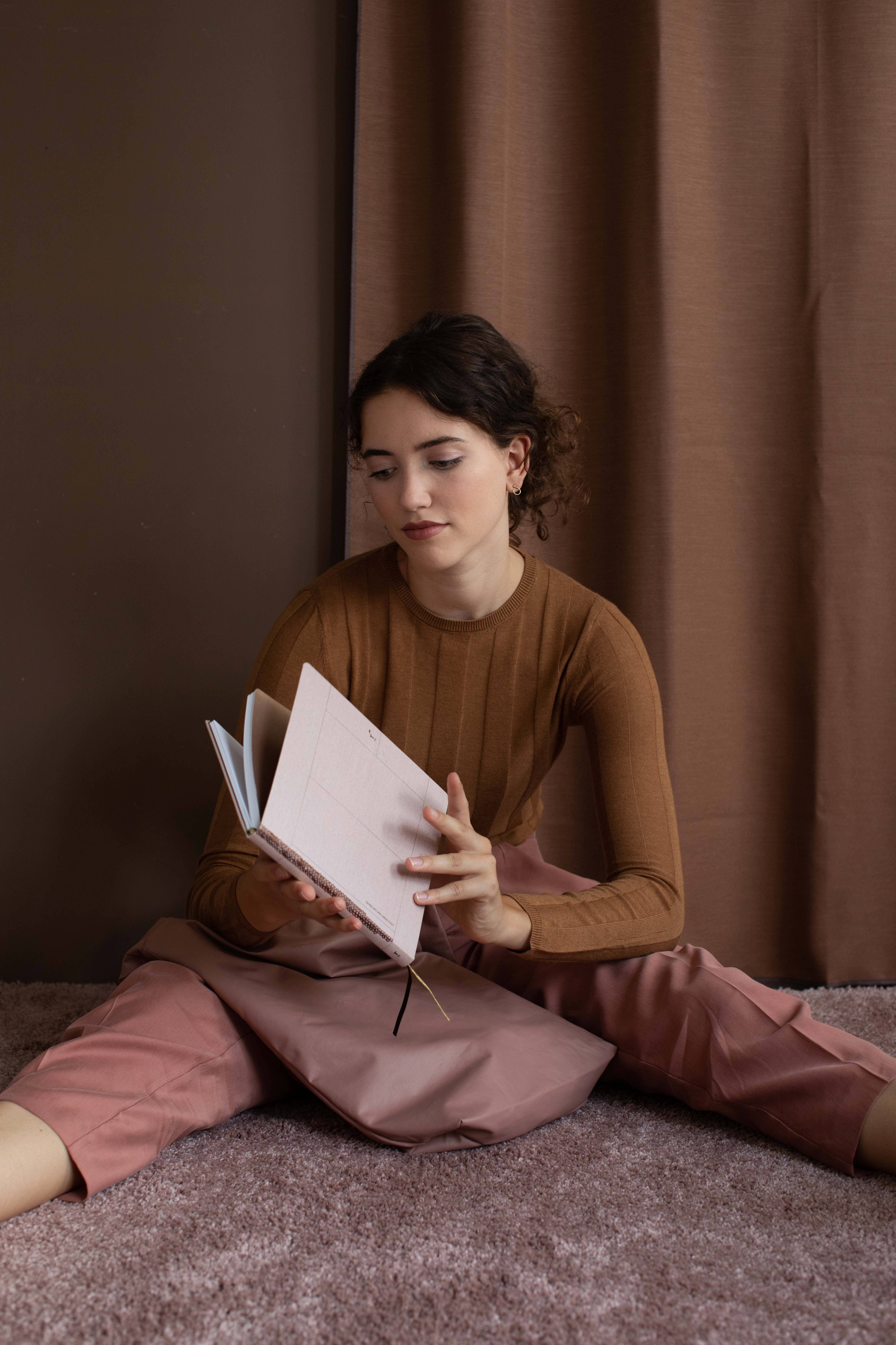 Tinne Mia - Wholesale Notebook - Linen notebook B5 - Rose Pale4