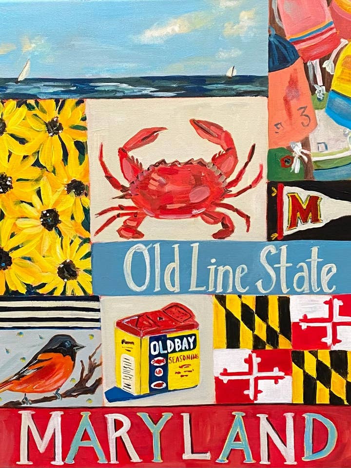 Maryland Postcard for wholesale by Carpe Diem Papers