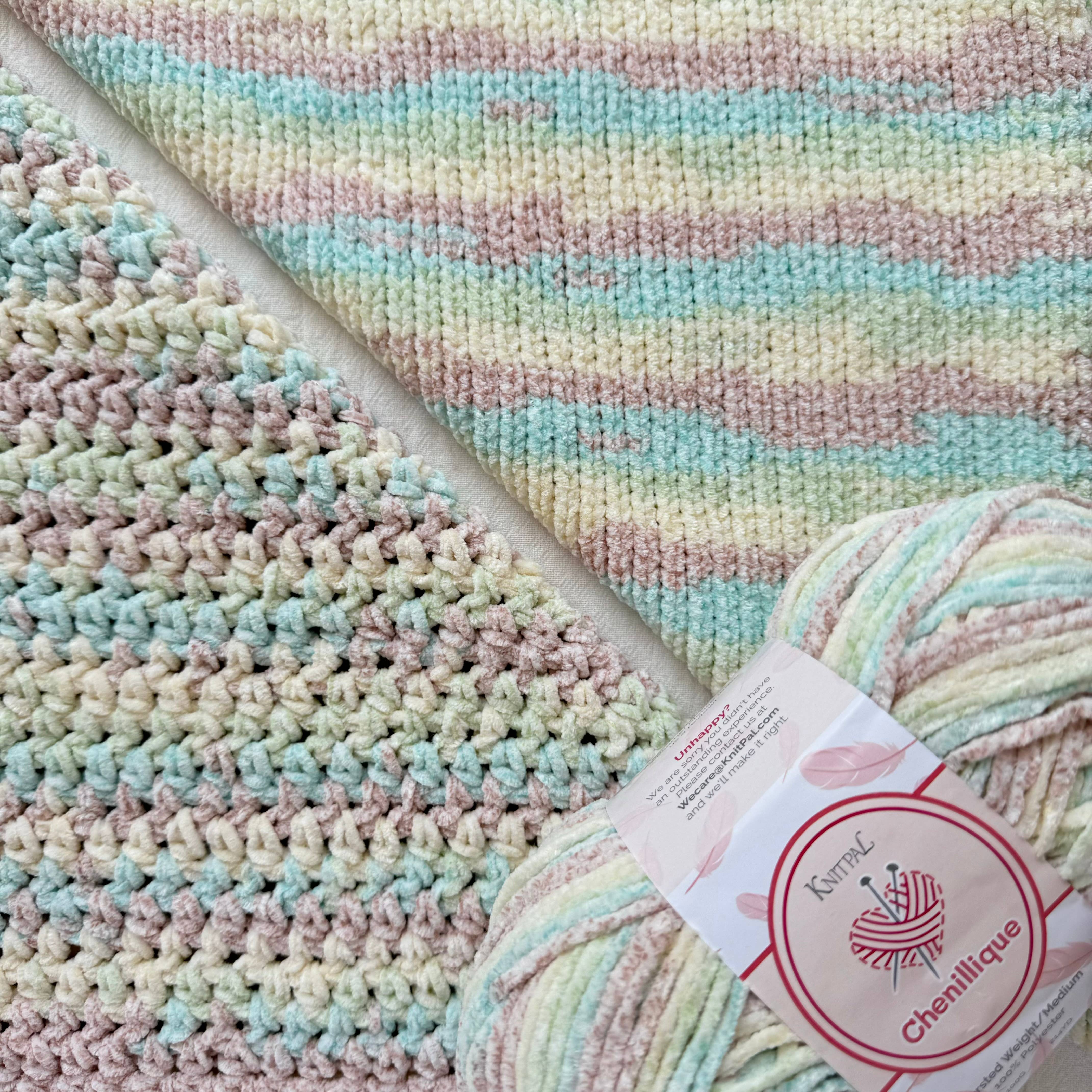 KnitPal - Wholesale Yarn - Chenillique Velvet Chenille Crochet Yarn - Worsted Weight 41