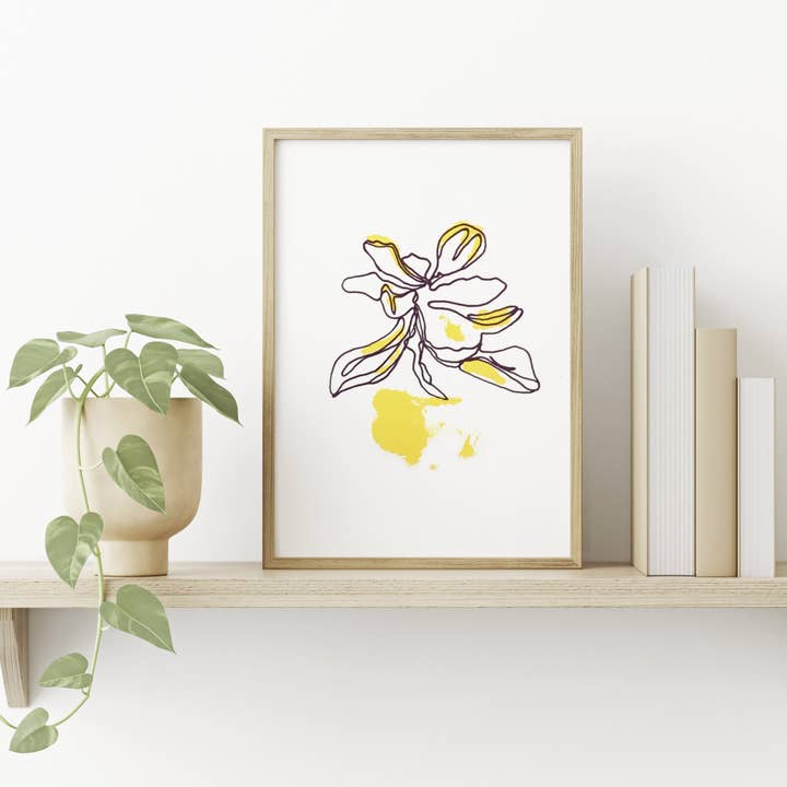 Sérigraphie de Plante d'Intérieur - Succulente 1 pour la vente par Twenty Birds