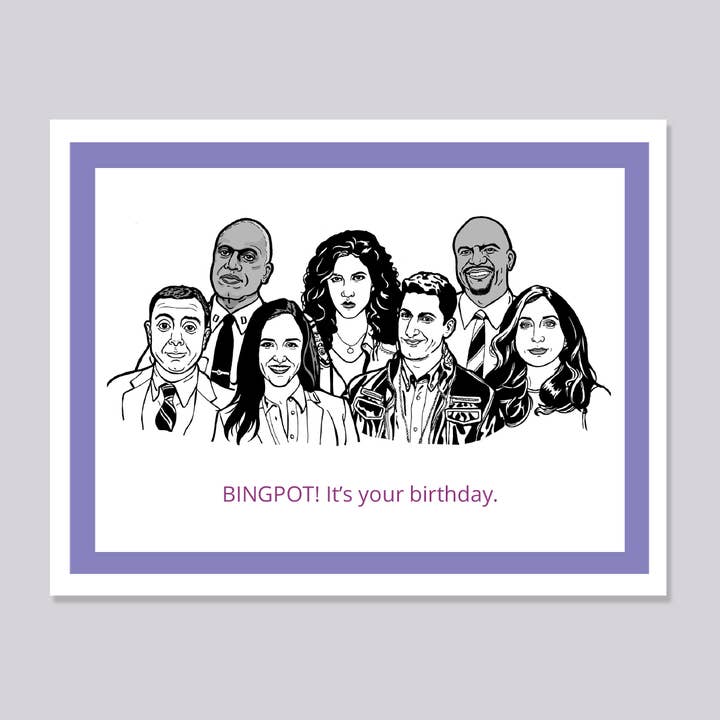 Design Corner - Wholesale Birthday Card - Brooklyn Nine Nine Gang Bingpot Birthday Card