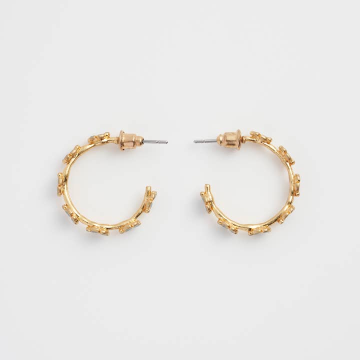 Fable England - Wholesale Hoop earrings - Forget-Me-Not Stud Hoops 1