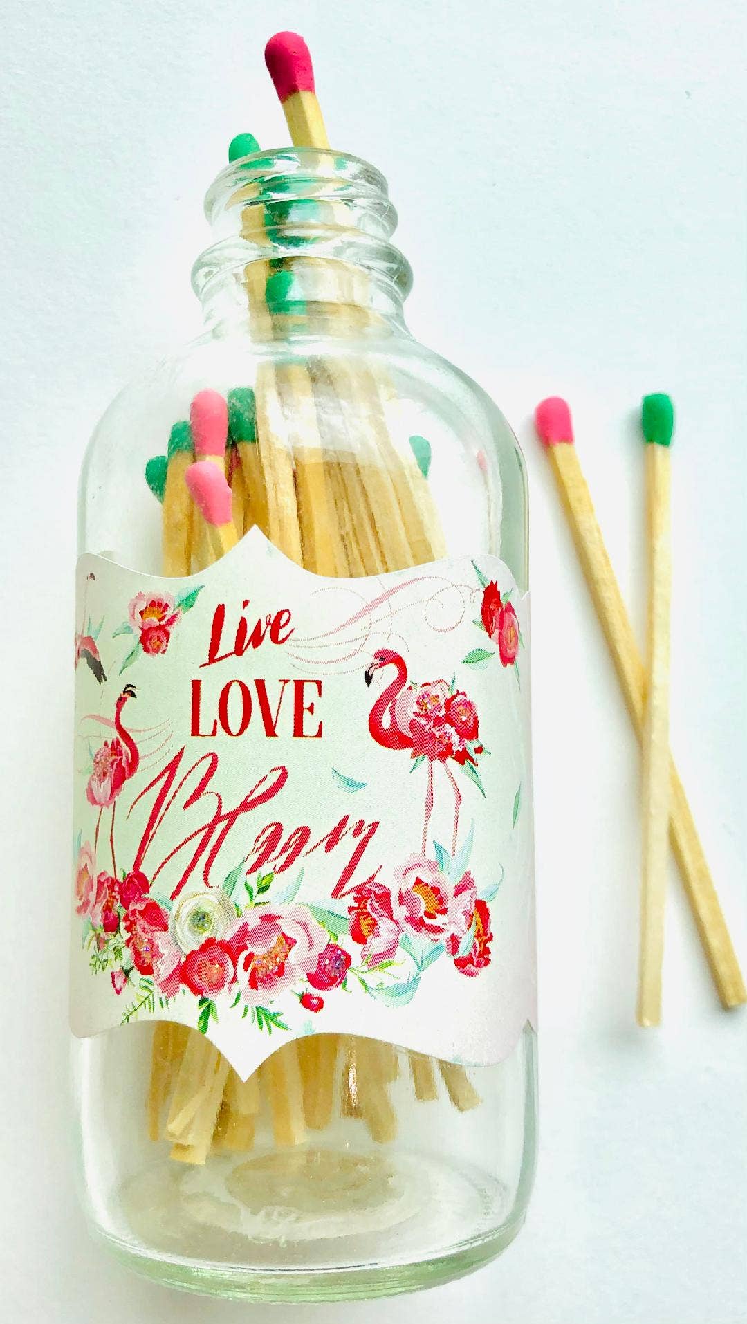 Love & Luck Greetings – wholesale Matches – 3 Inch Matches Flamingo1