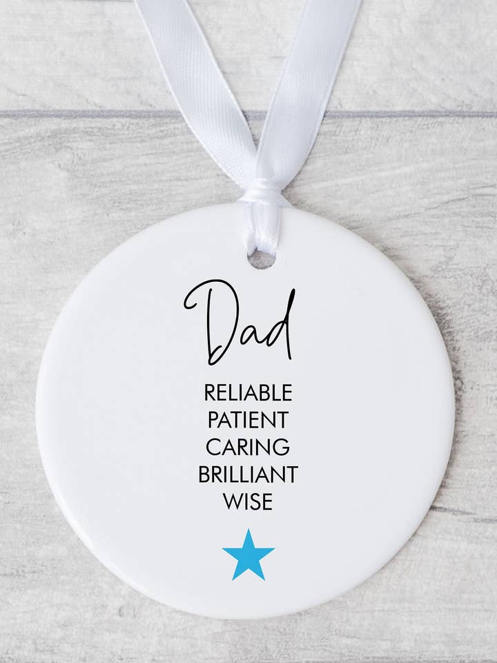 Decorazione in ceramica Dad Keepsake per la vendita all'ingrosso da parte di The Gift Club
