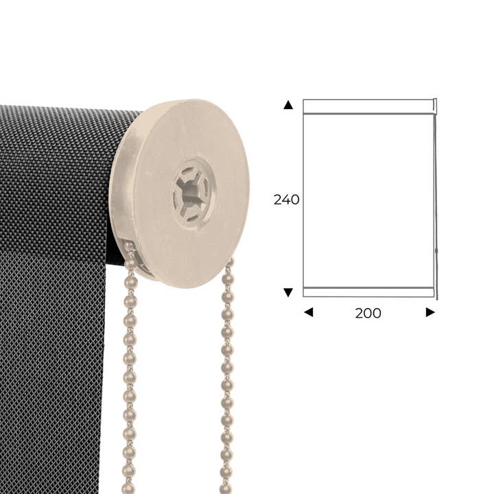 cortina enrollable 200cm antracita para venta al por mayor de Rocada Spain