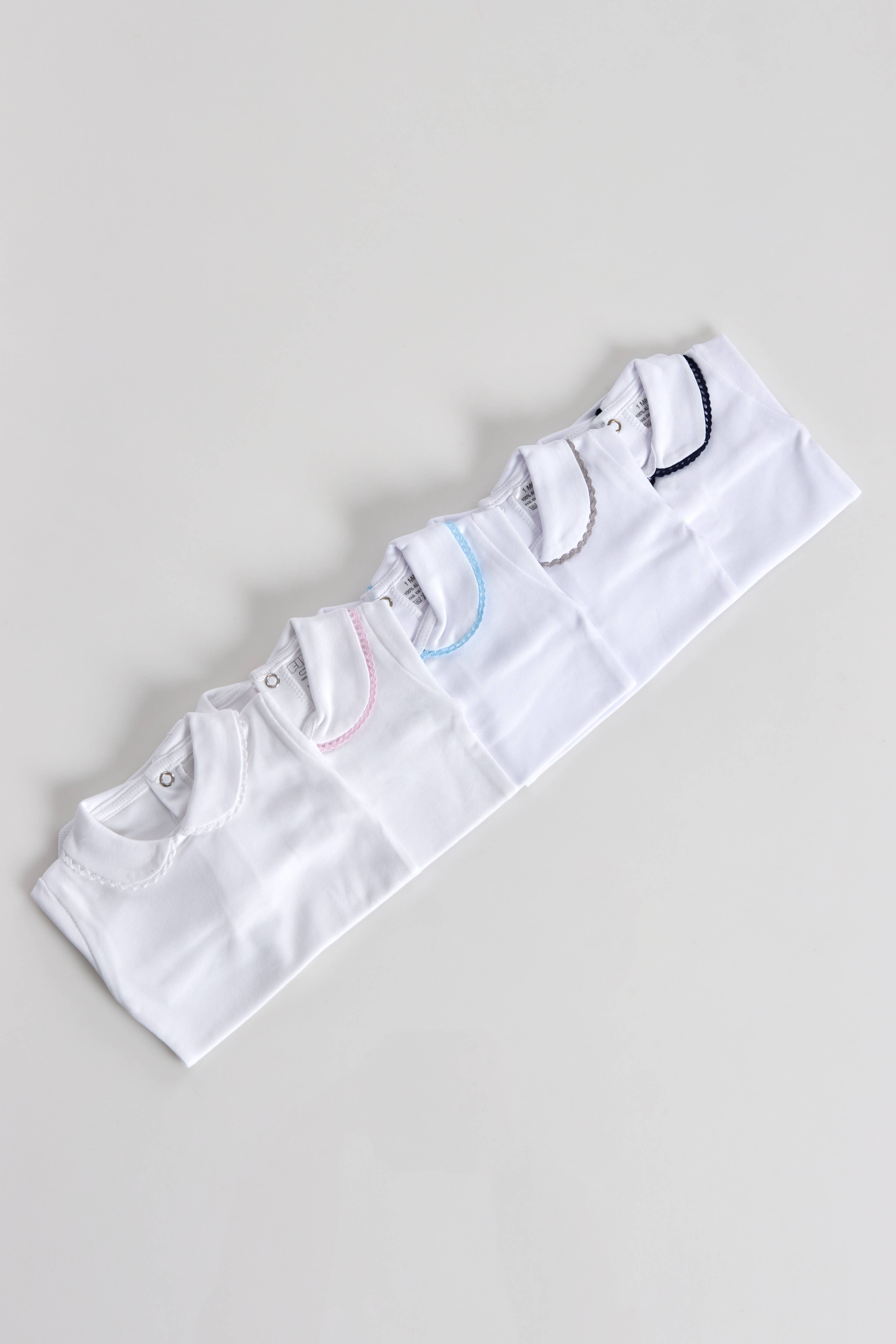 Amorim Gerações, LDA - Wholesale Bodysuit (Non-Footed) - Baby - Cotton Long Sleeve Open Collar Bodysuit SBA1