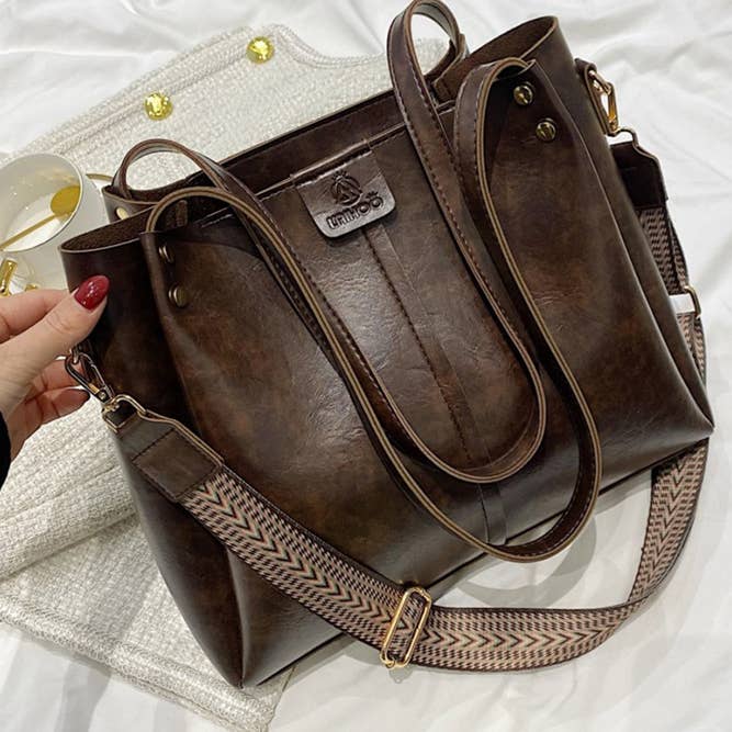 UNISHE - Wholesale Crossbody Bag - Women's - Aztec Strap PU Leather Tote Bag Western Crossbody Bag ZK1041