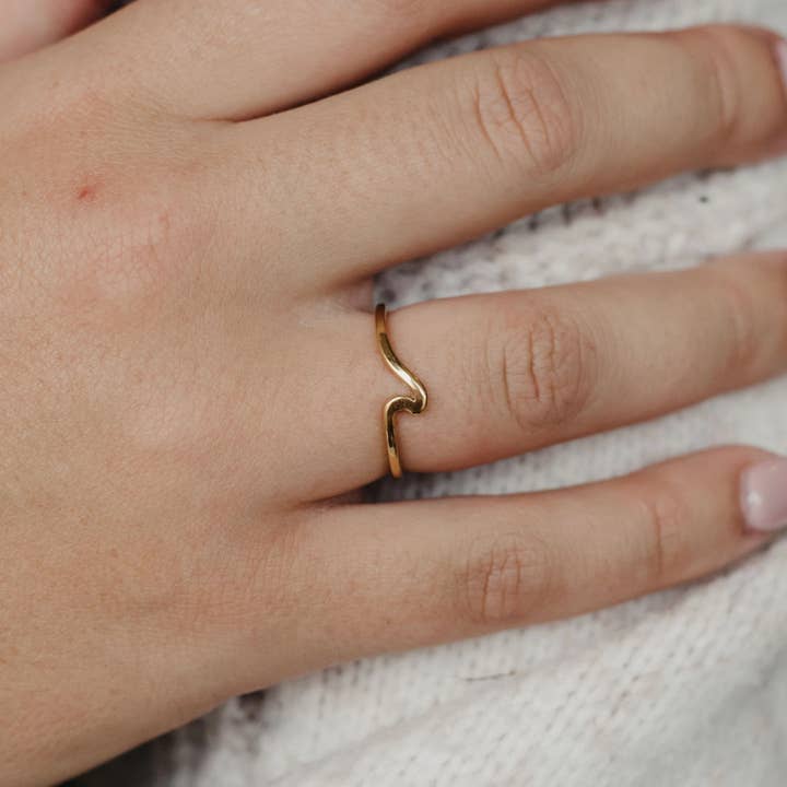 Wave Ring | Stainless Steel for wholesale by Pineapple Island