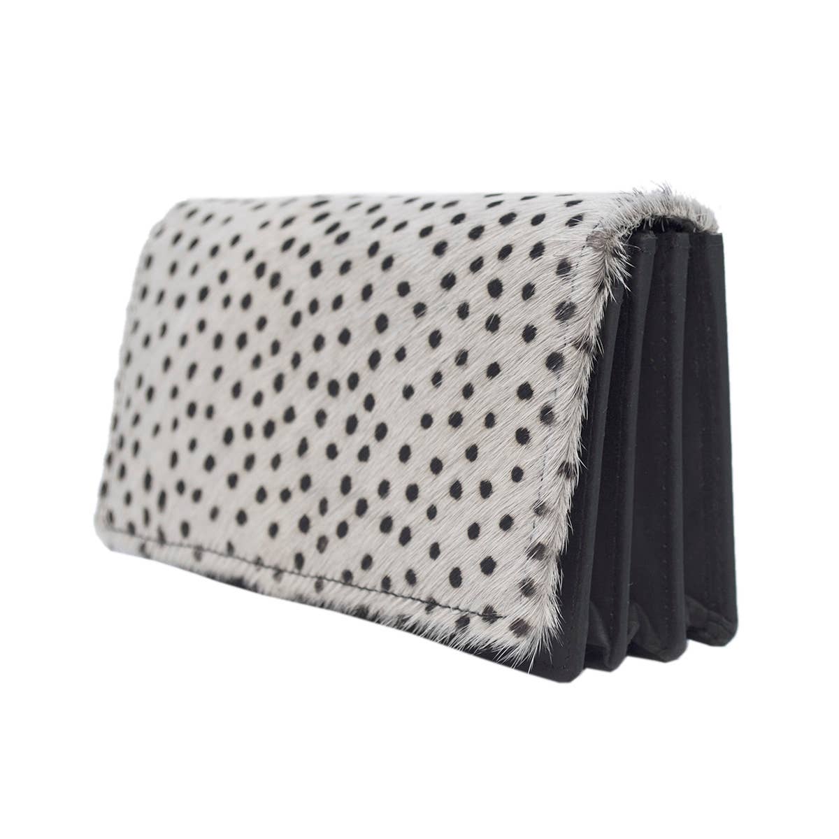 Arrigo - Wholesale Wallet - Women's - Leather Ladies Wallet RFID Black Leather Animal Print Fur21