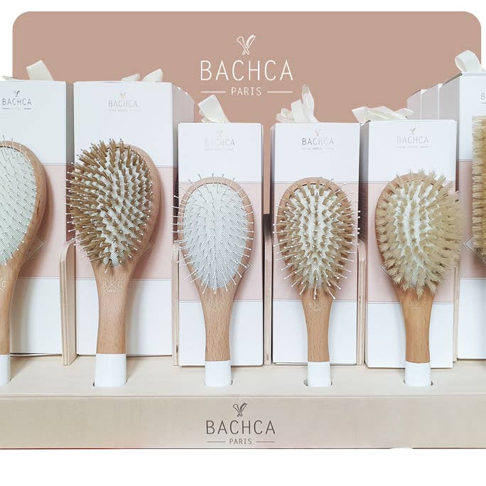 Starter kit 30 hairbrushes - beech wood for wholesale by Bachca