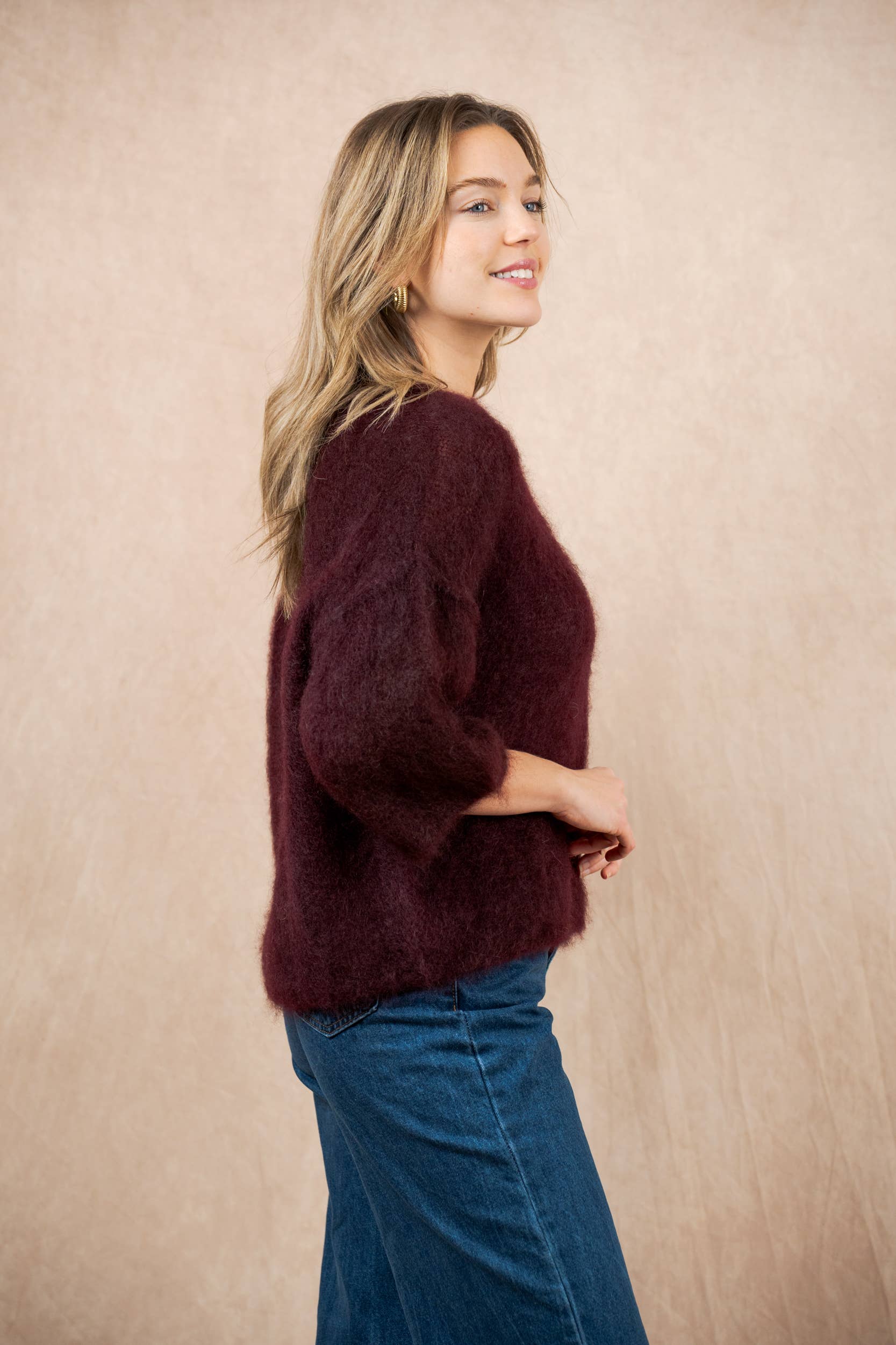 NAÏS PARIS - Vendita all'ingrosso Maglione tricot - Donna - Maglione a maniche corte e collo rotondo in 80% kid mohair27