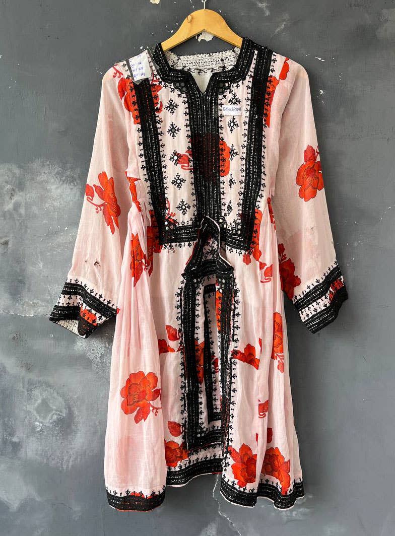 bhavnas boutique - Wholesale Dress - Women's - Mirror Work Dress Embroidery Baluchi Afghani Banjara Dress 0