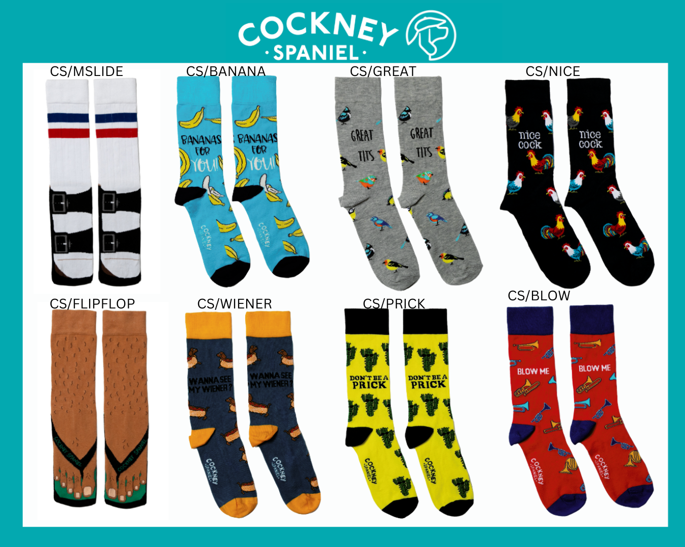 Sock Academy – wholesale Socks – Unisex – Unisex Pairs - Cockney Spaniel Countertop POS1