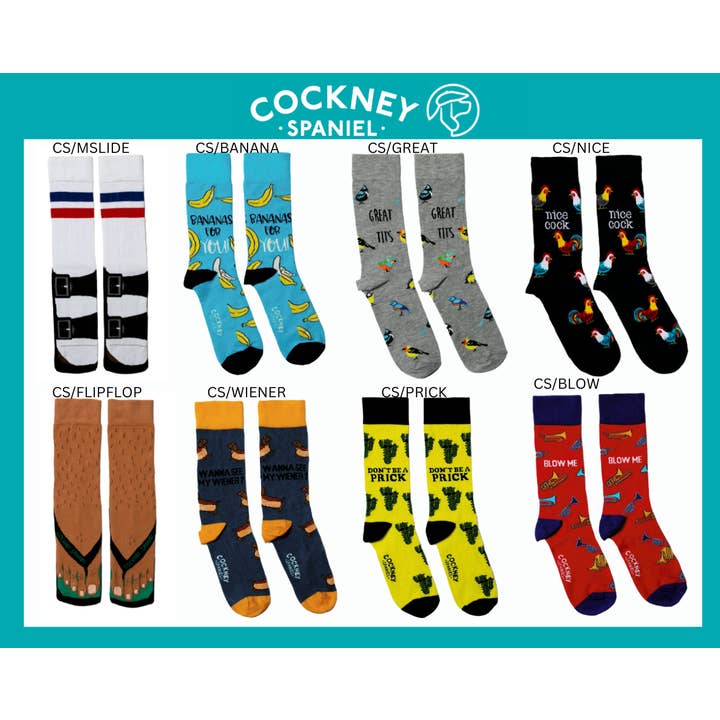 Sock Academy – wholesale Socks – Unisex – Unisex Pairs - Cockney Spaniel Countertop POS1