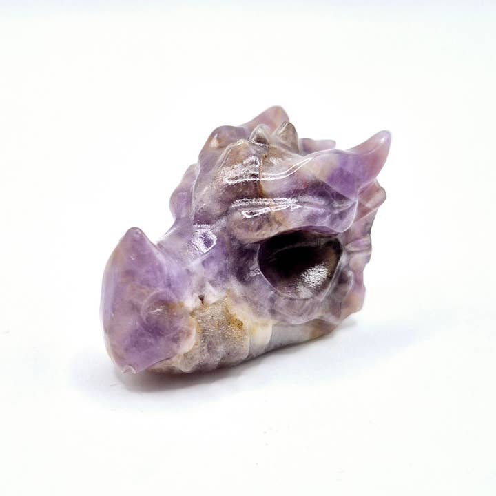 Moonlight Gemstones - Wholesale Spirituele steen/kristal - Draken Schedel van Edelsteen (4 cm) - Amethist Dragon Skull