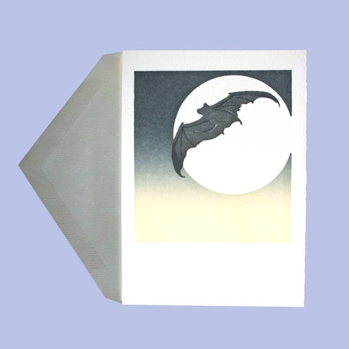 Saturn Press - Vente Carte de vœux classique - Chauve-souris lunaire1