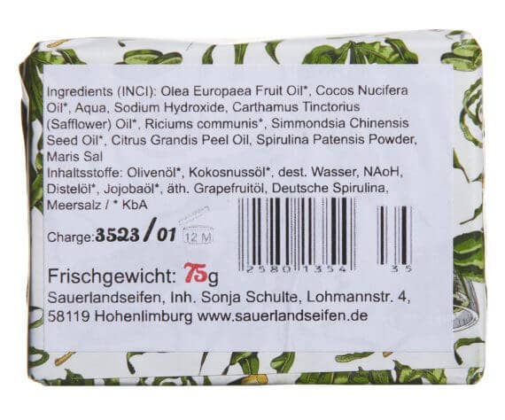 Algen Markt – Caixa de champô/champô sólido por atacado – Sabonete de cabelo de spirulina1