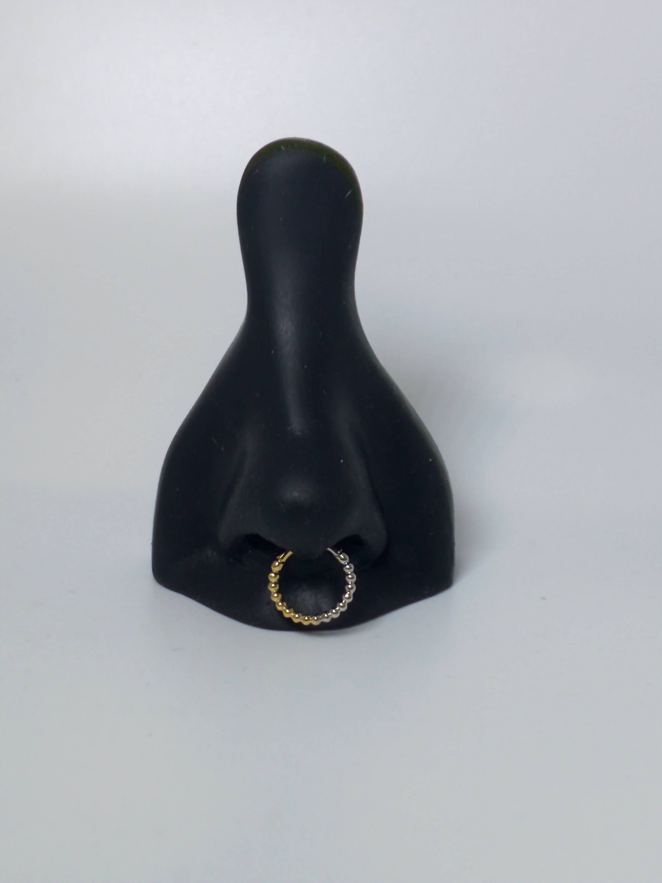 Zahav Jewelry - Wholesale Hoop Earrings - 14kt Solid Gold 2-Tone Septum Clicker Hoop 10mm #23