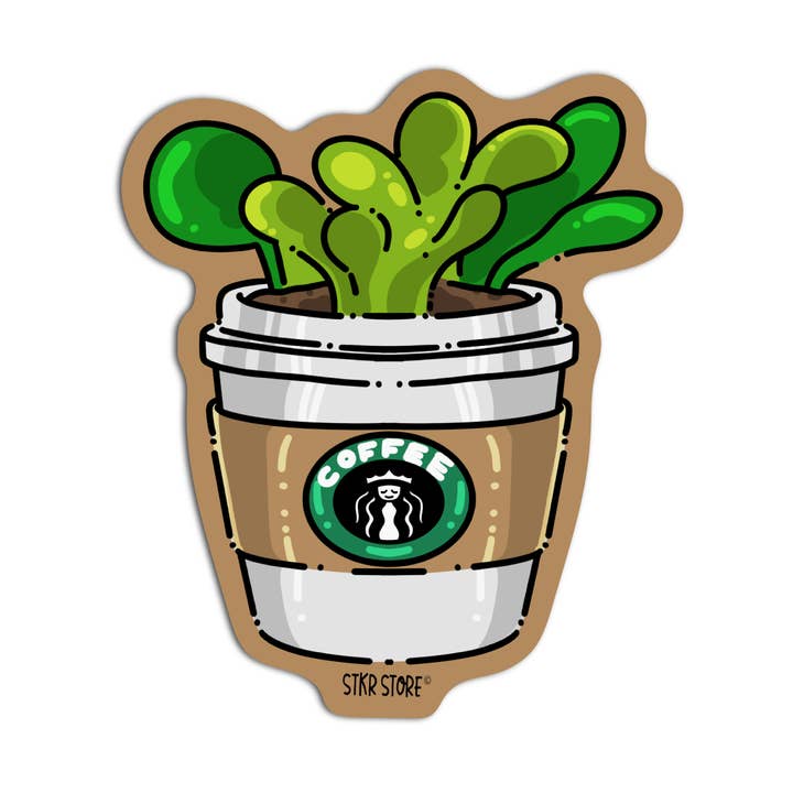Kaffeplanter Vinyl vandtætte klistermærker for engroshandel hos Girls Printing House