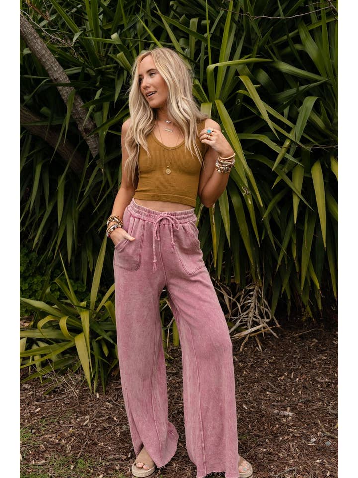 Three Bird Nest - Wholesale Pants - Women's - Relaxing Robin Wide Leg Pant - New Mauve7