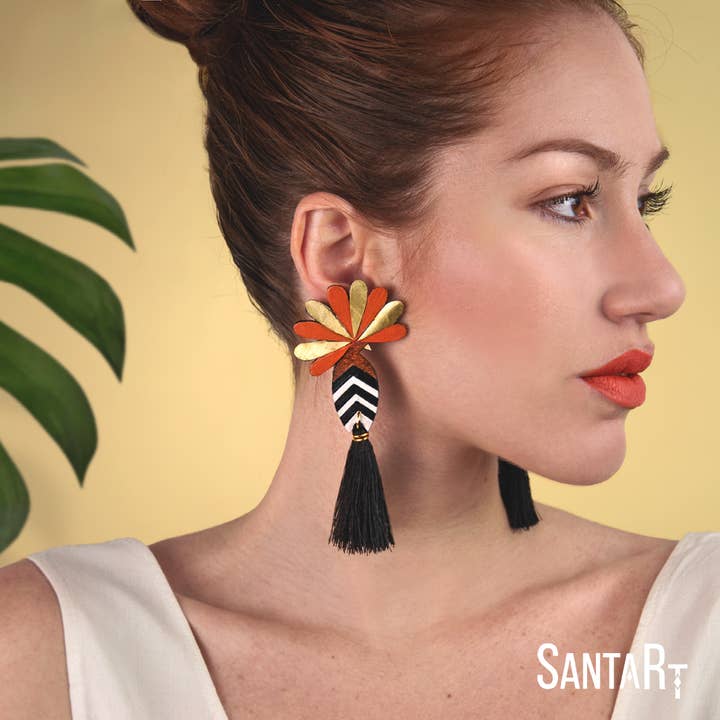 Santart - Wholesale Dangle Earrings - Hoopoe Earrings