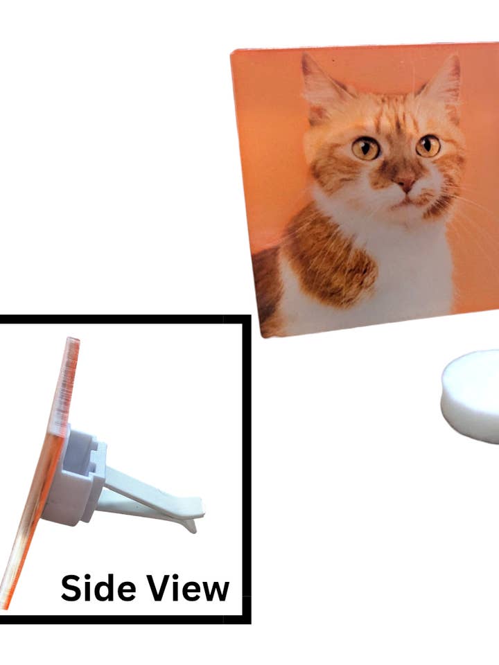 Cat Lover Car Vent Clip Air Freshener – Refillable Diffuser for wholesale by Made By Scratch Crafts