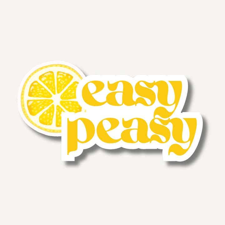 Easy Peasy Sticker for wholesale by The Paper Flower by Evie