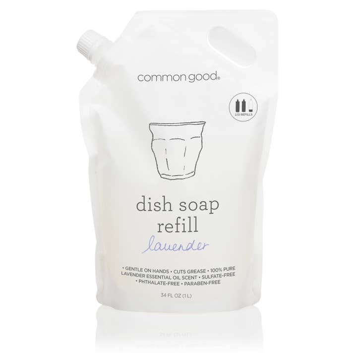 Common Good – Großhandel Spülmittel – Geschirrseife Nachfüllbeutel, 34 Fl Oz