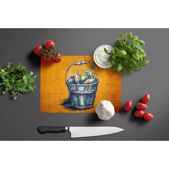Caroline's Treasures – wholesale Cutting board – A Crab Bucket Cutting Board MW20041