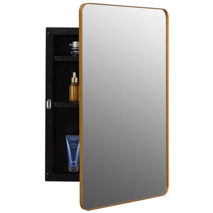 Quickway Imports – wholesale Cabinet – Plastic Medicine Cabinet with Beveled Edge Mirror Door