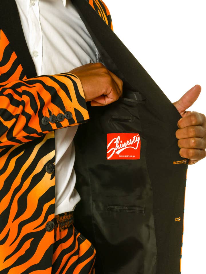 Shinesty, Inc - Wholesale Blazer - Men's - The Make Them Purr | Tiger Print Suit5
