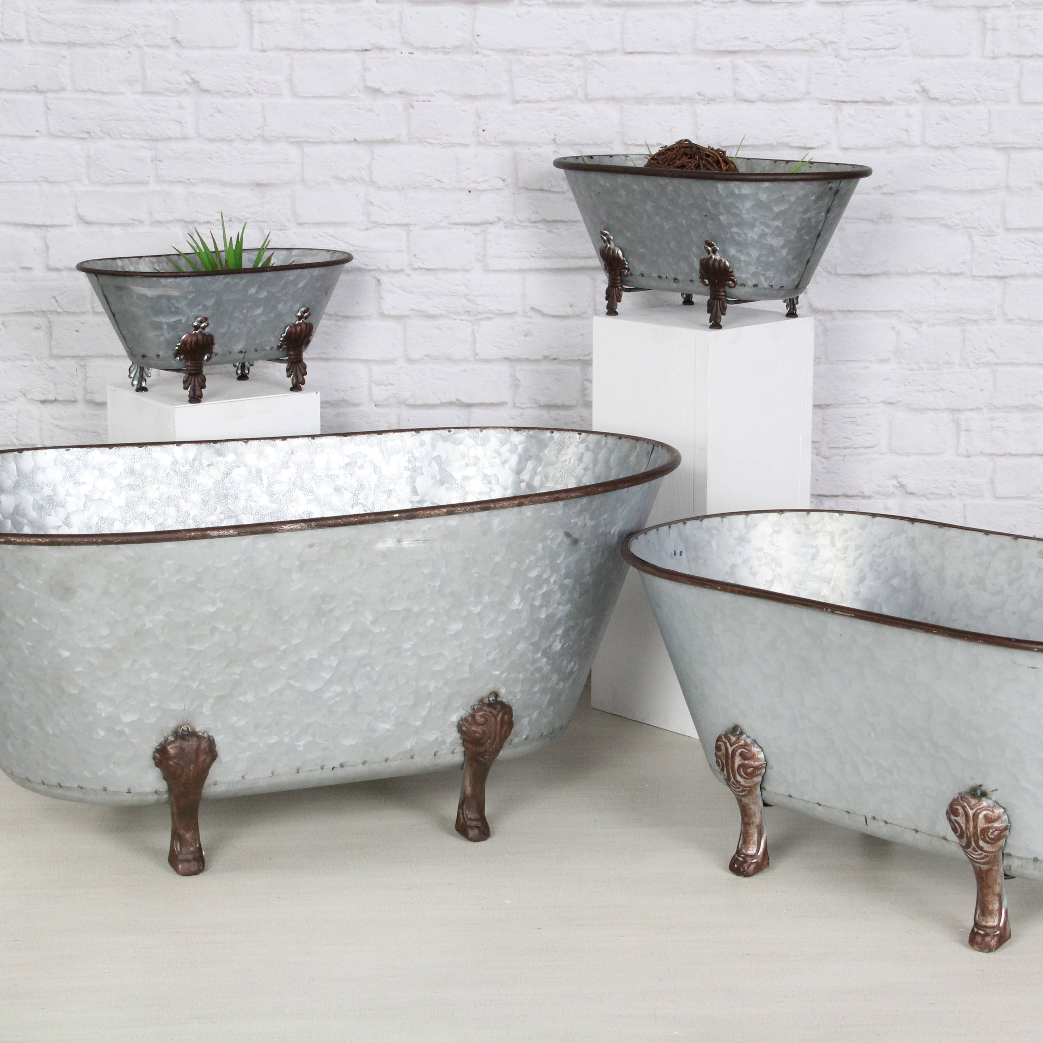 Cheungs Home Decor - Vendita all'ingrosso Decorazioni da tavolo - Decorazione Lavabo in Metallo Galvanizzato con Fiore di Lis10