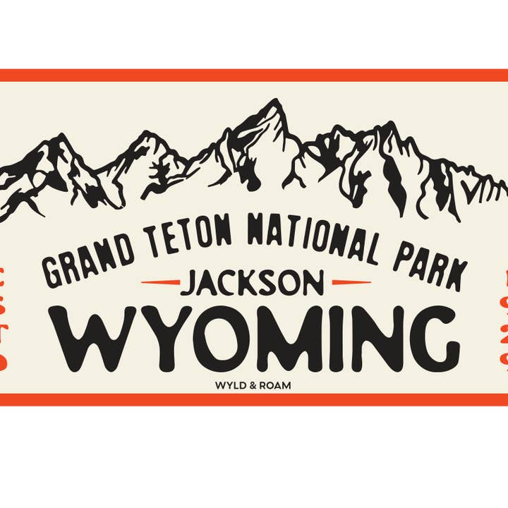 Jackson Hole Tetons Sticker for wholesale by Wyld & Roam